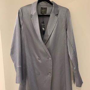 Metallic blazer dress